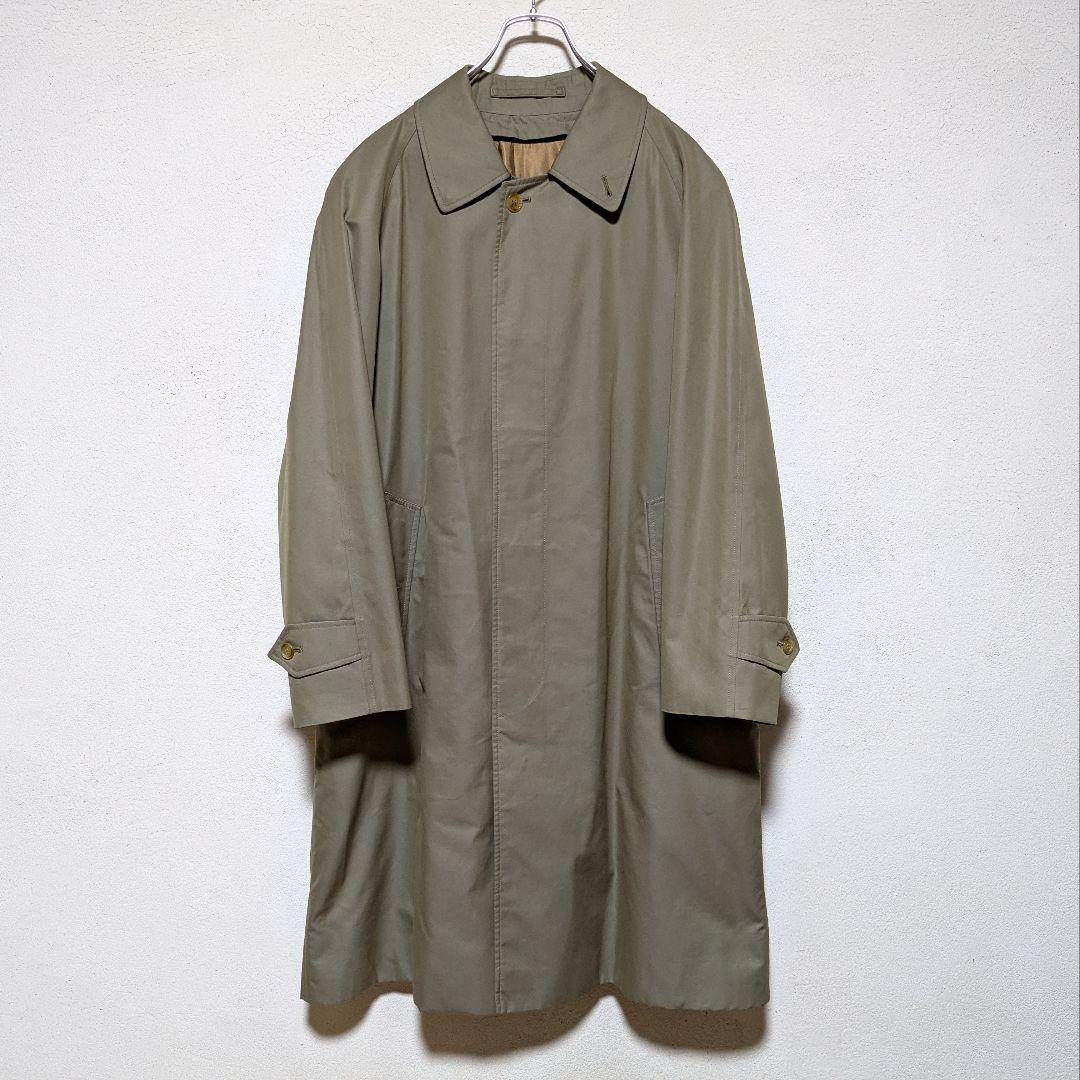 美品 英国製 90s バーバリー ステンカラーコート メンズ 玉虫 C94C