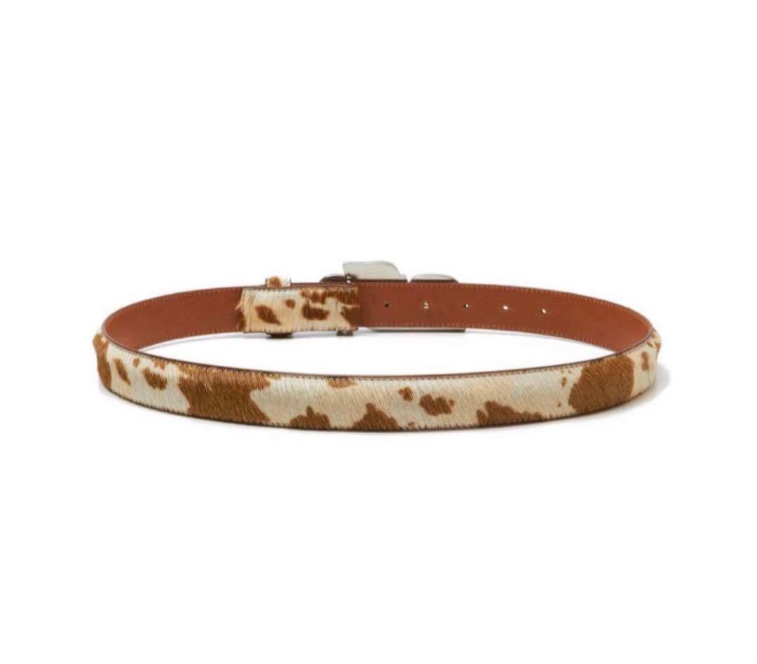 【再販無し】afb logo buckle belt 80レオパード柄 ヒョウ柄