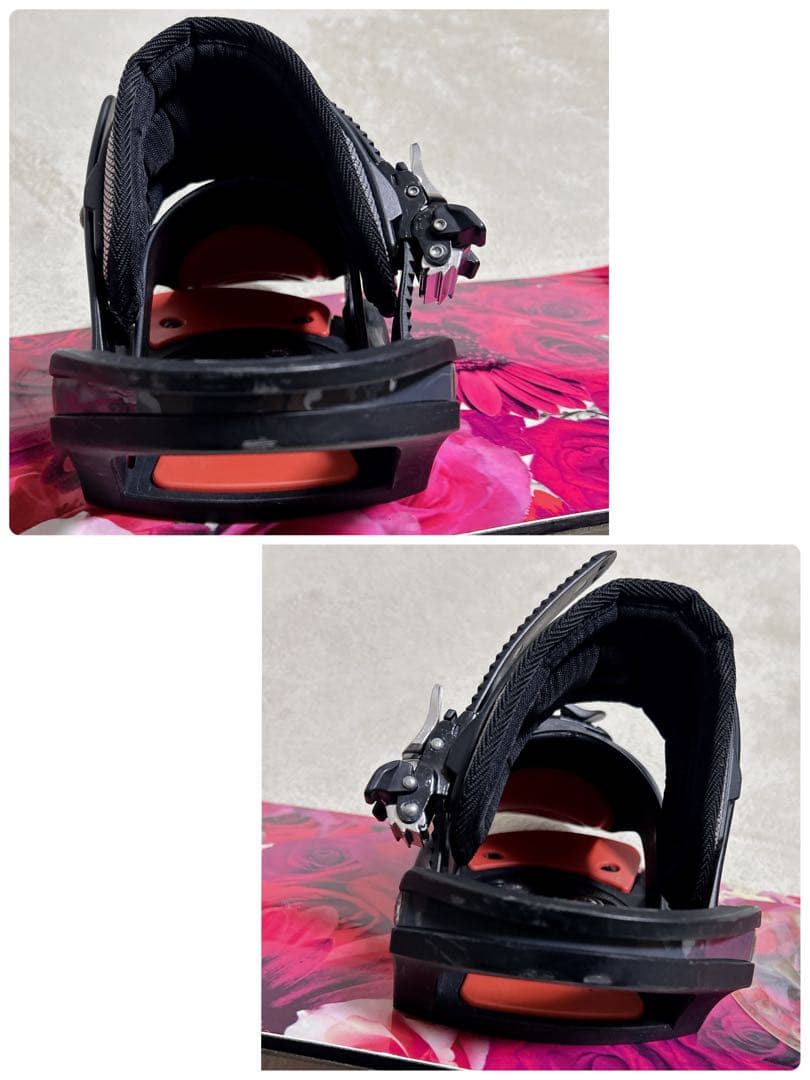 SLQ × KISSMARK 145cm スノーボード 2点セット 薔薇 可愛い