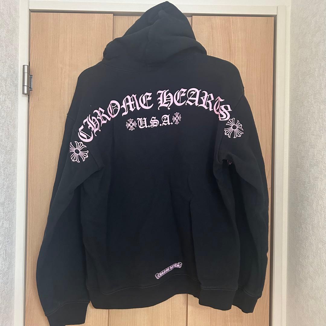 クロムハーツ マッティボーイ ピンク フローラルクロス パーカー