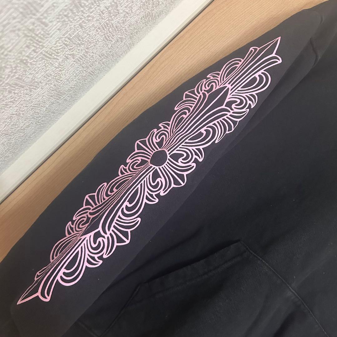 クロムハーツ マッティボーイ ピンク フローラルクロス パーカー