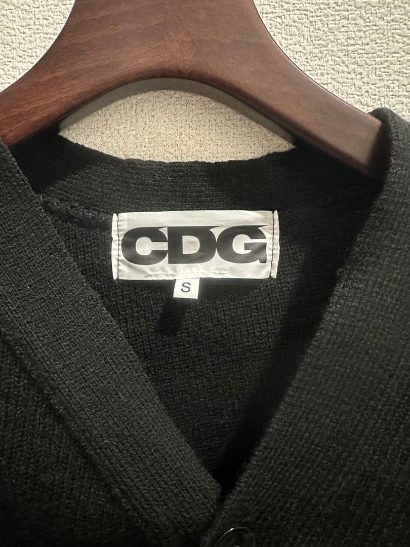 CDG ブラック ニット カーディガン
