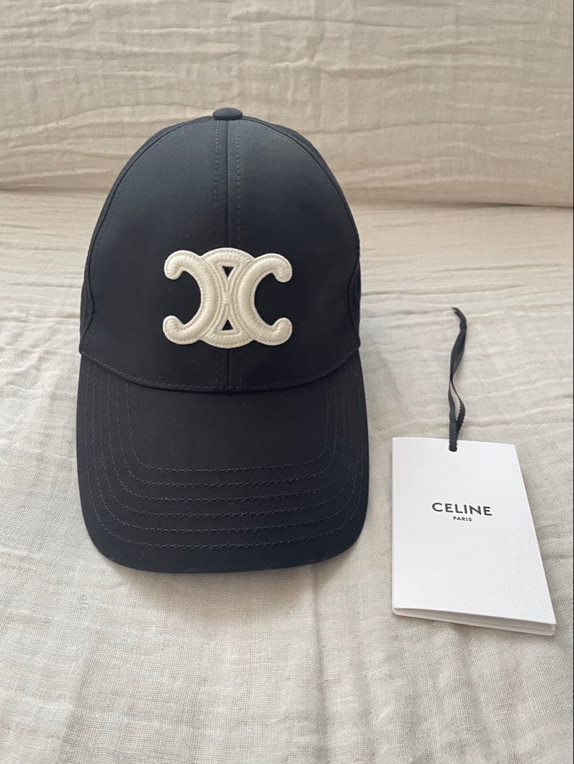 CELINE ベースボールキャップ　ブラック　Sサイズ
