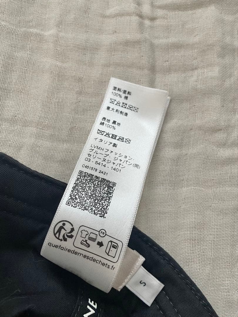 CELINE ベースボールキャップ　ブラック　Sサイズ