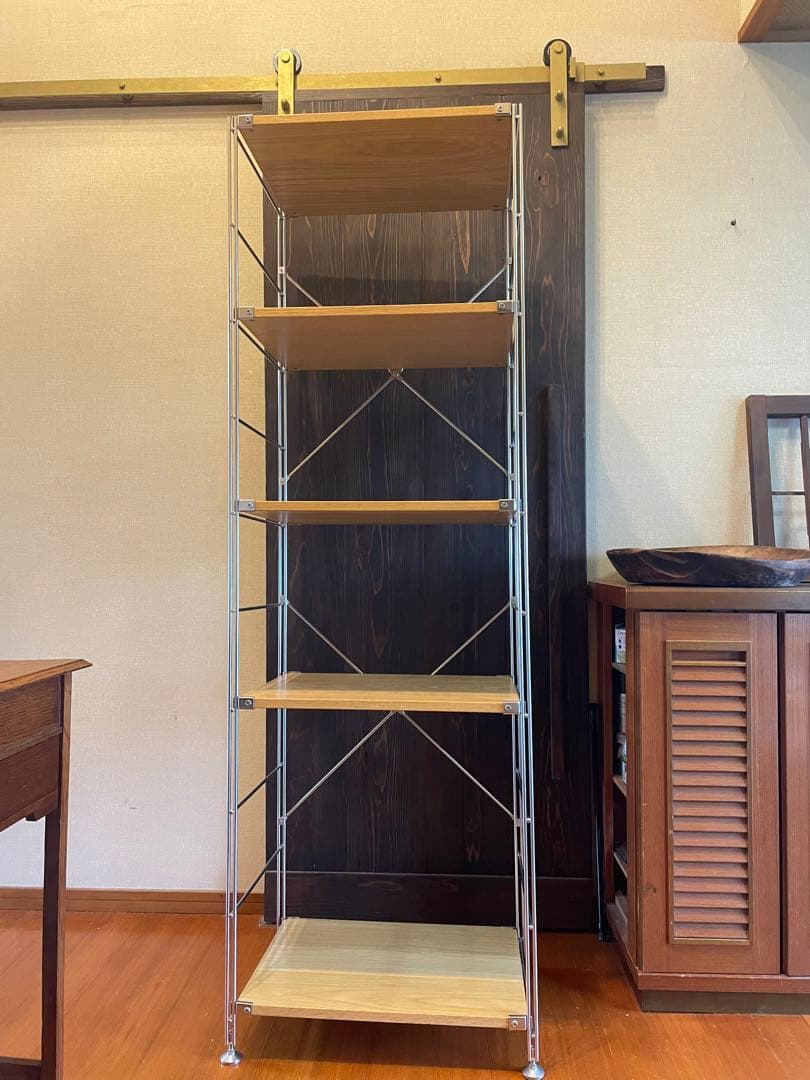 【再出品】無印良品　ステンレスユニットシェルフ　オーク棚板セット