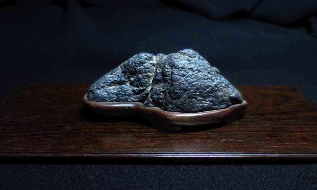 遠山石　滝石　　小品盆栽　水石