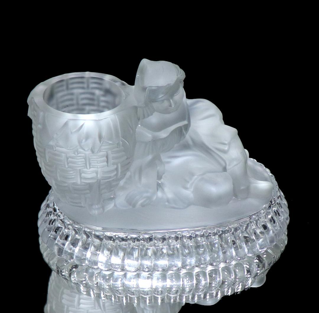 オールド・バカラ 1878年頃 カタログ掲載 フロスト装飾 キャンドルスタンド