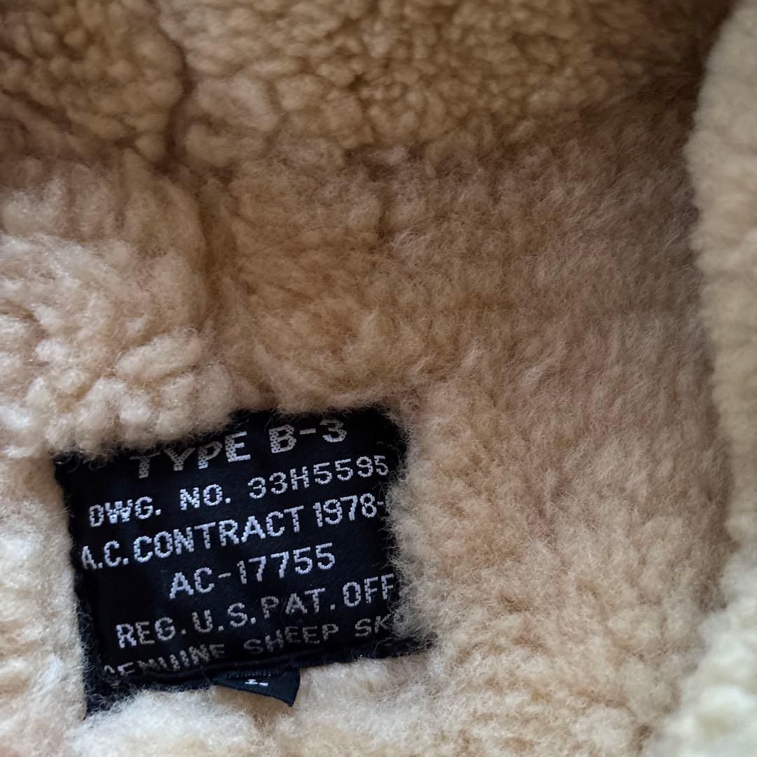 【90s】B-3 ムートン フライトジャケット ボンバージャケット 本革
