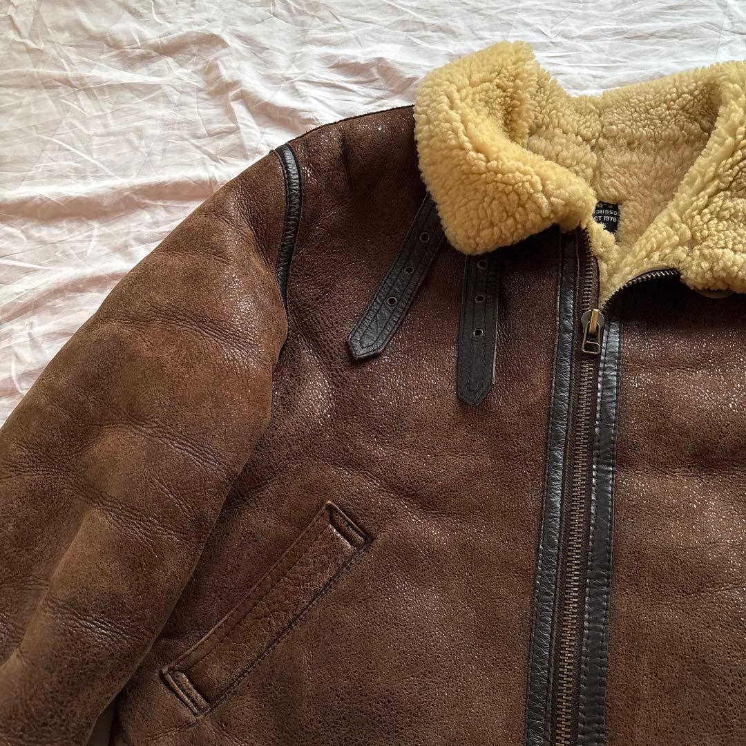 【90s】B-3 ムートン フライトジャケット ボンバージャケット 本革