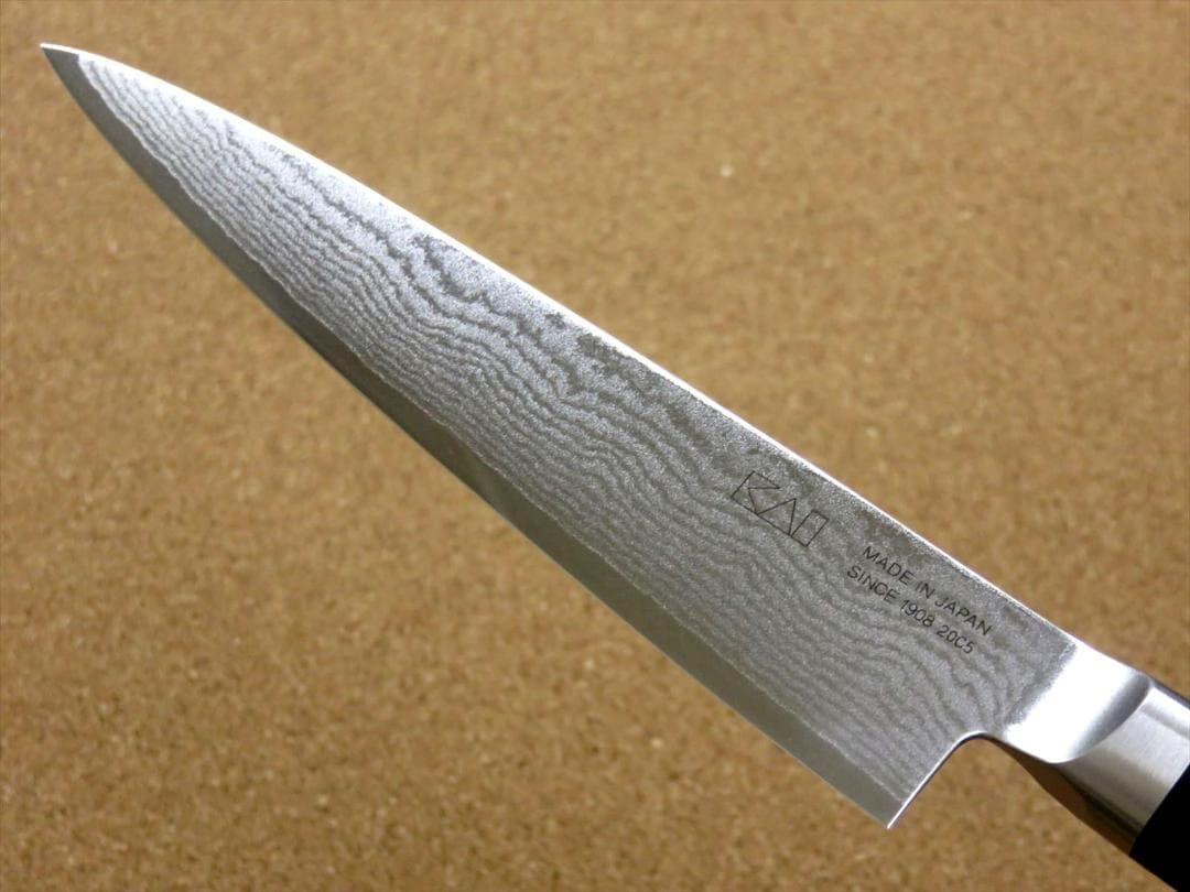 関の刃物 ペティナイフ 150mm 貝印 関孫六 ダマスカス ステンレス材 包丁