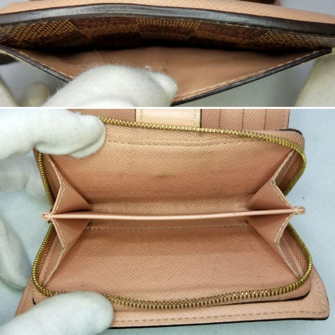 ルイヴィトン ポルトフォイユ ジュリエット コンパクト ダミエ エヌベ ピンク