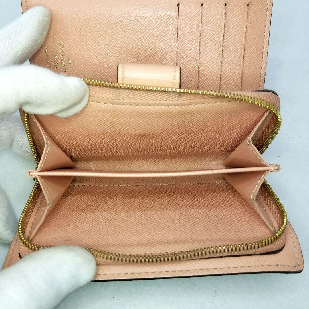 ルイヴィトン ポルトフォイユ ジュリエット コンパクト ダミエ エヌベ ピンク