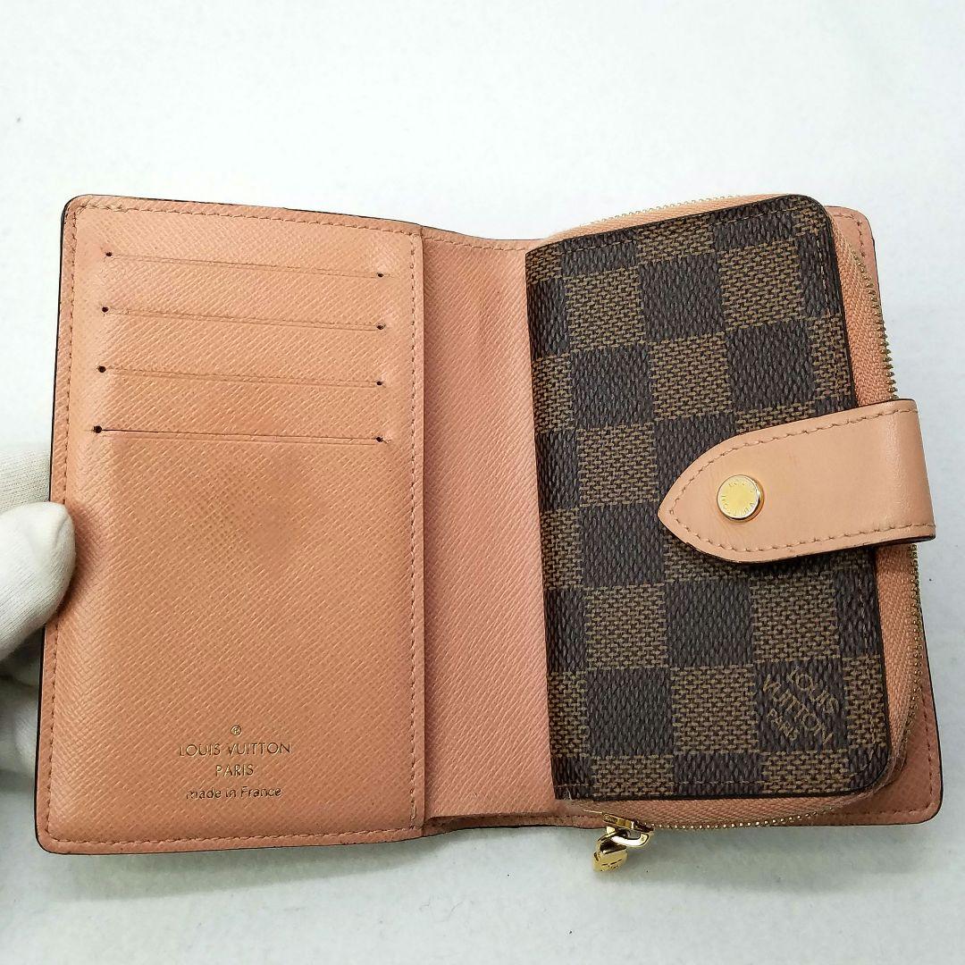 ルイヴィトン ポルトフォイユ ジュリエット コンパクト ダミエ エヌベ ピンク