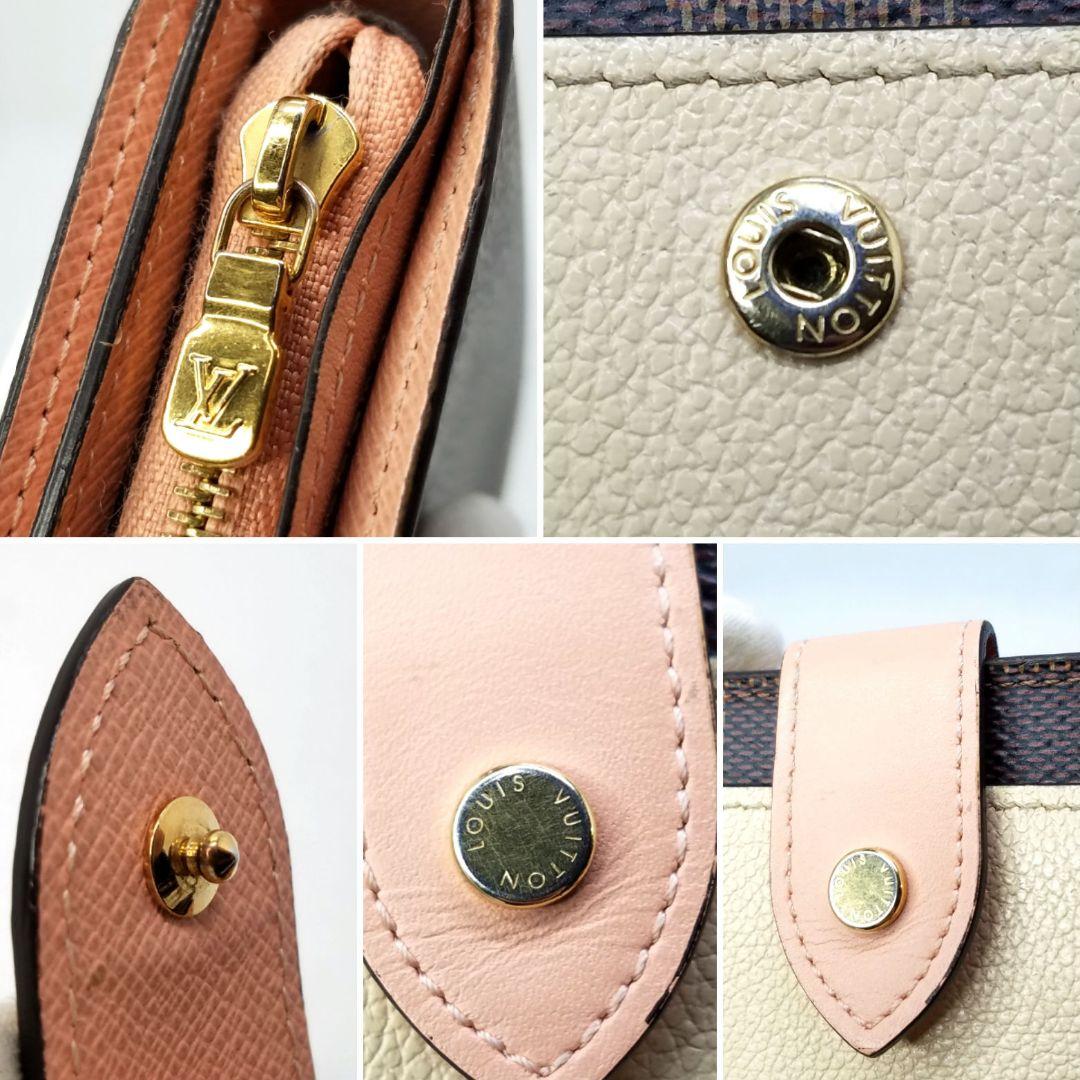 ルイヴィトン ポルトフォイユ ジュリエット コンパクト ダミエ エヌベ ピンク