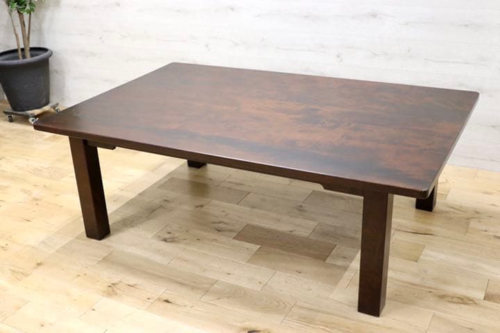 GMEK521○北海道民芸家具 樺材 無垢材 ローテーブル センターテーブル リ