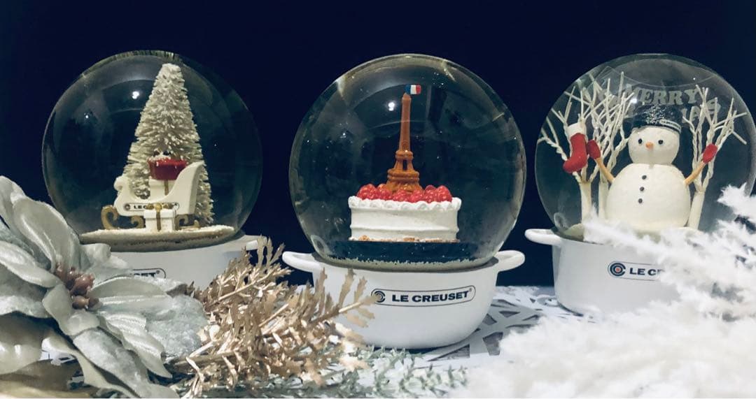 LE CREUSET ル・クルーゼ　スノードーム 2018 3種まとめ売り