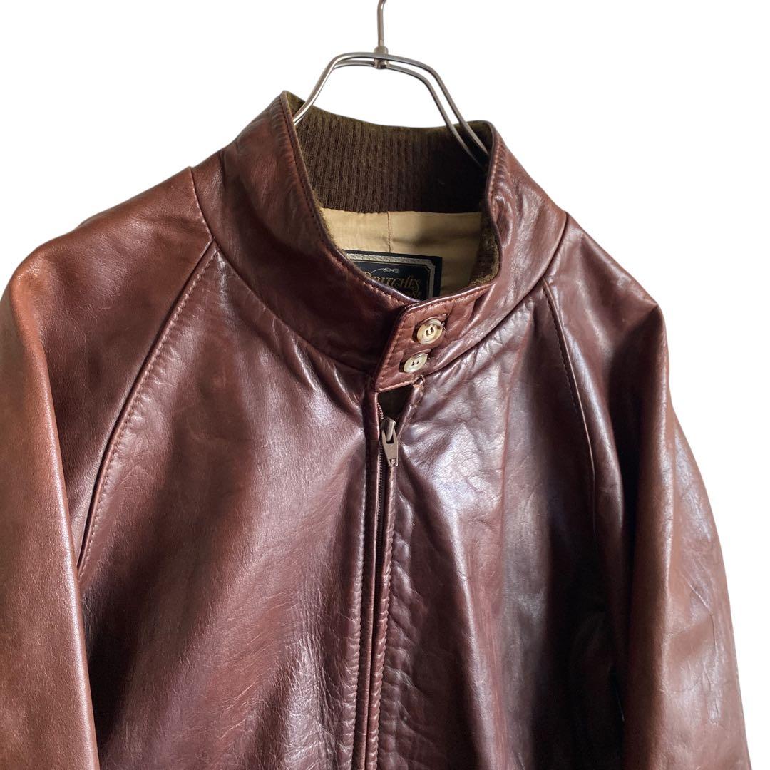 80s US vintage G9 type レザー ハリントンジャケット 40