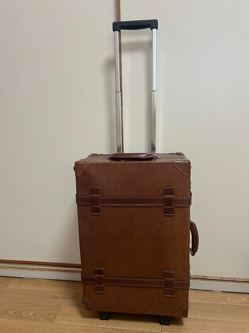 【レア美品】本革 ユーラシアトランク レトロ　キャリーケース ブラウン