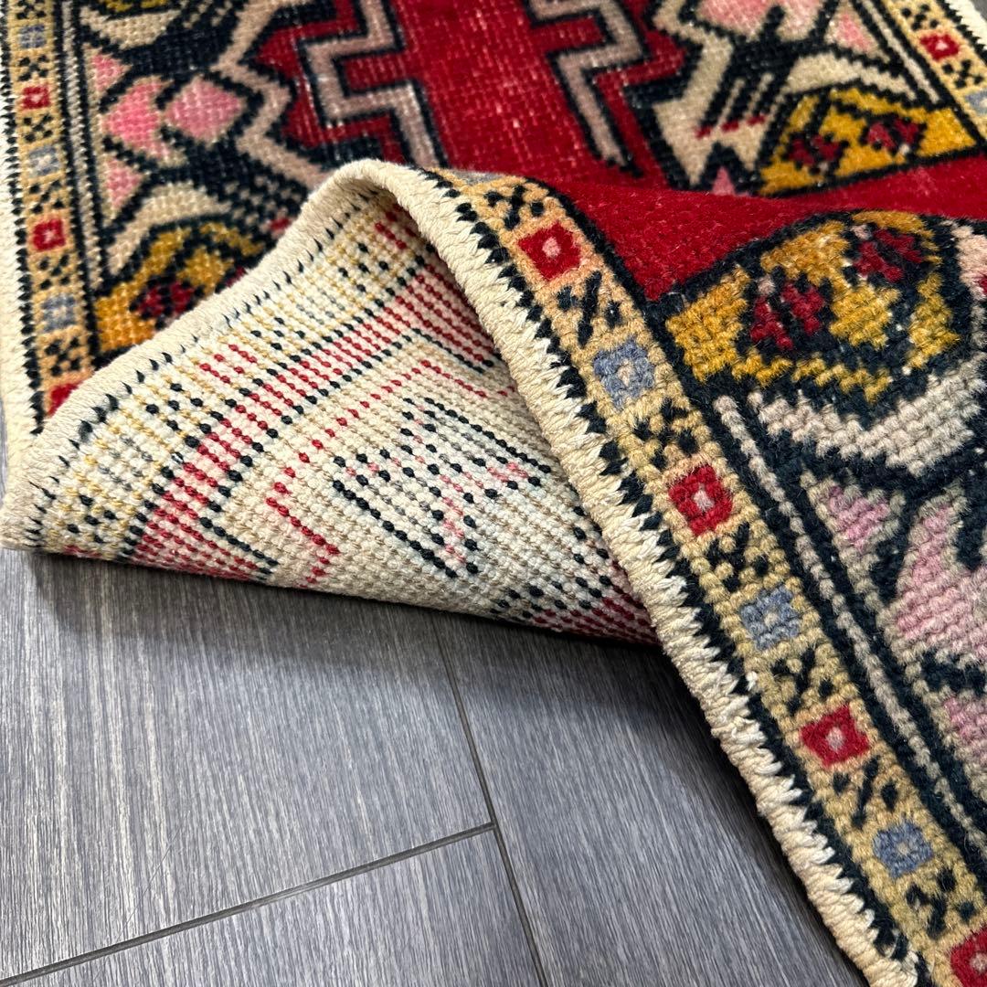 ヴィンテージ トライバル ラグ年代織りトルコ絨毯