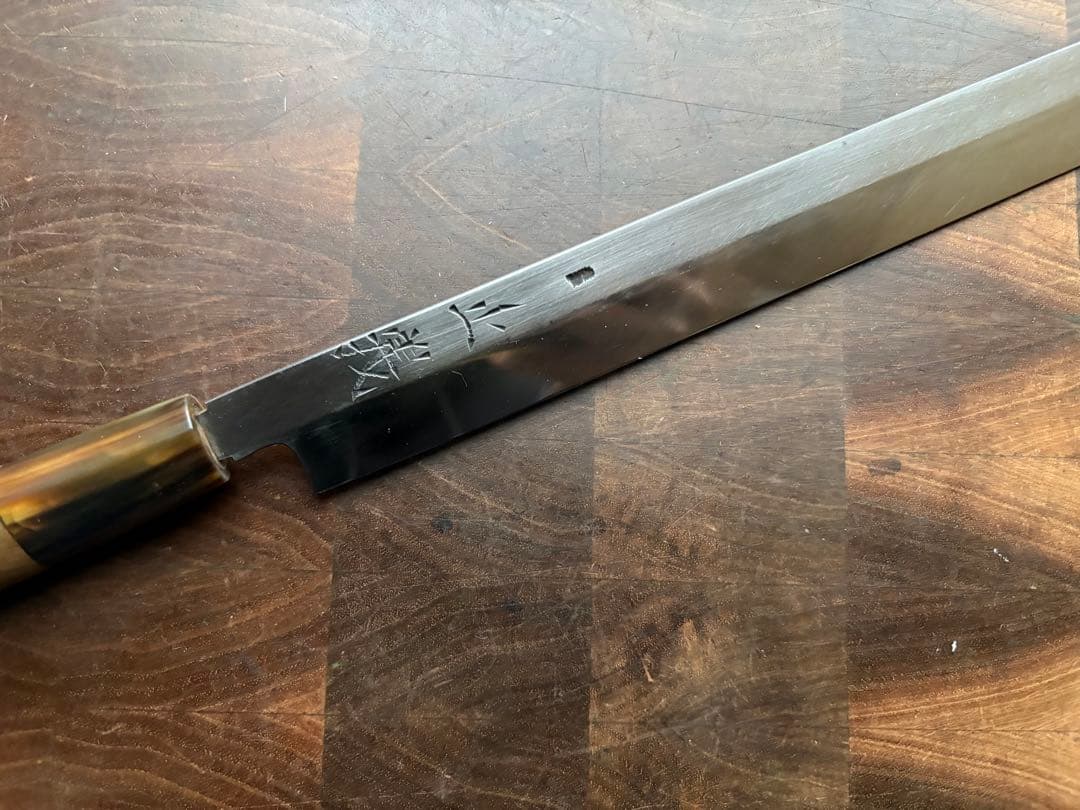 堺打刃物　正義　本焼　先丸　蛸引　300mm 包丁　尺　白鋼　刺身　和包丁