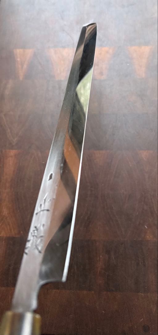 堺打刃物　正義　本焼　先丸　蛸引　300mm 包丁　尺　白鋼　刺身　和包丁