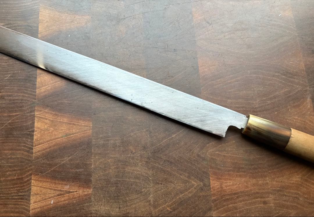 堺打刃物　正義　本焼　先丸　蛸引　300mm 包丁　尺　白鋼　刺身　和包丁