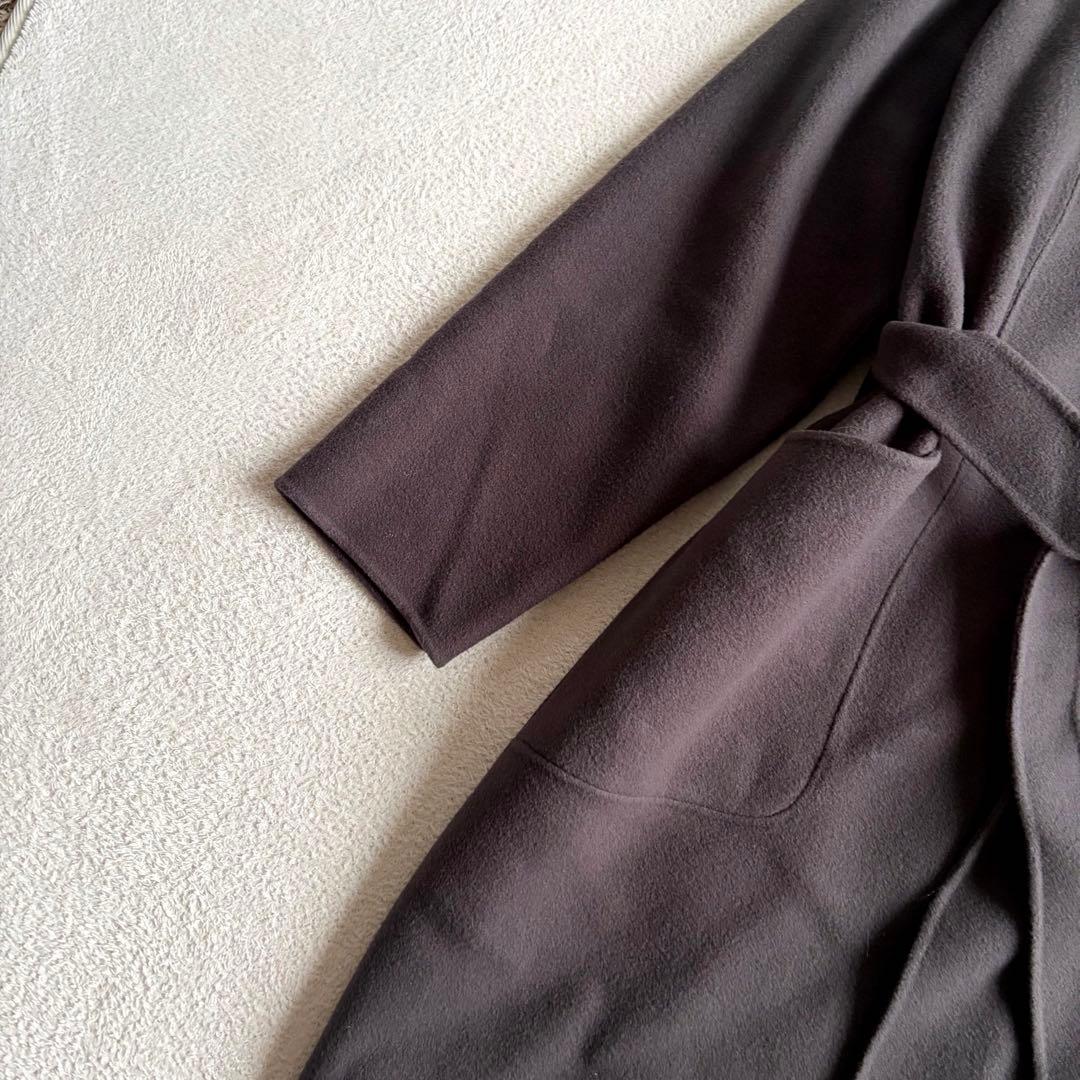 hanaSOEJU ソージュ ウールリバーローブコート チャコールグレー