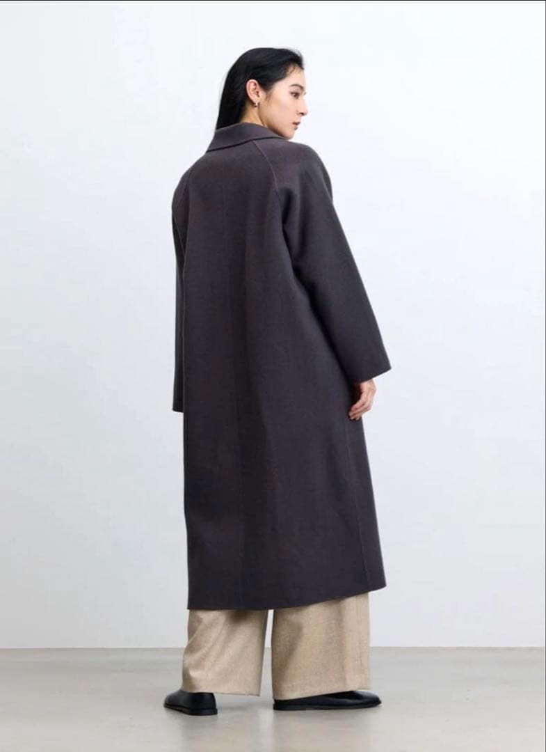 hanaSOEJU ソージュ ウールリバーローブコート チャコールグレー