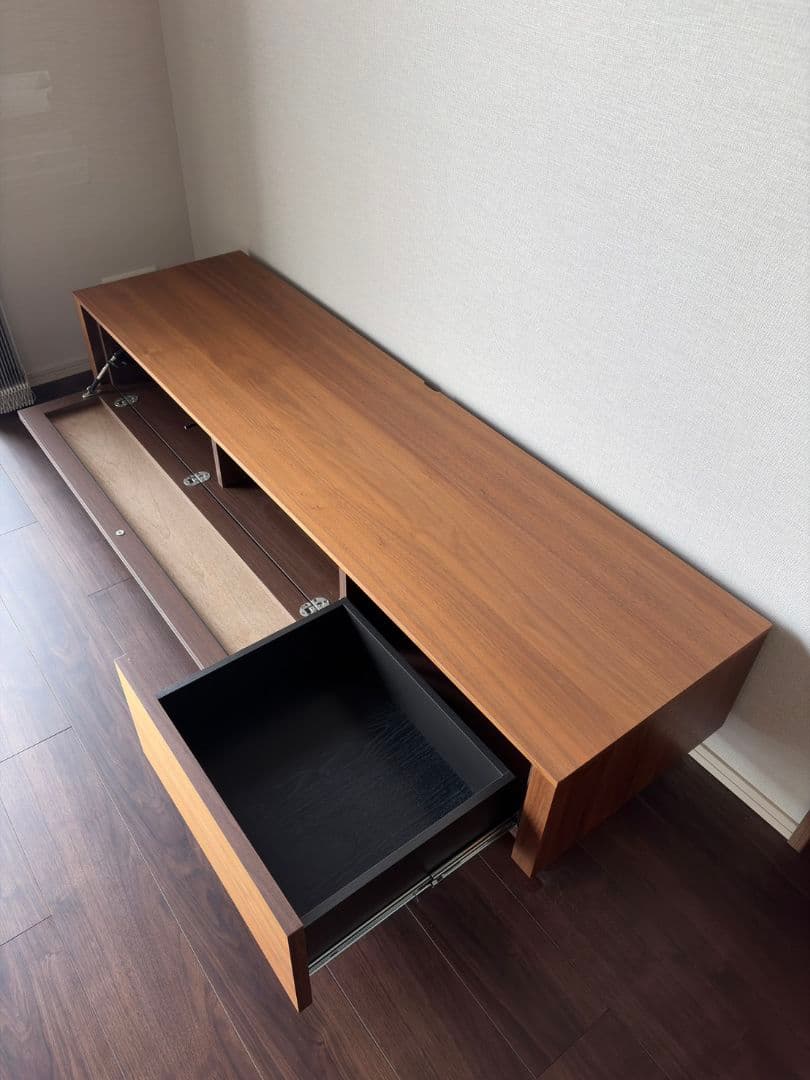 完成品 テレビ台　ローボード　テレビボード 160cm 全面ガラス チェスト