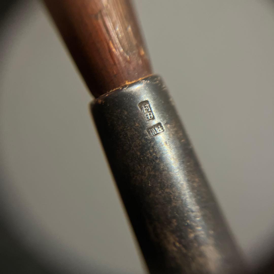 純銀製　刻印　両国　村田　キセル　時代物　送料無料　総重量34.4g