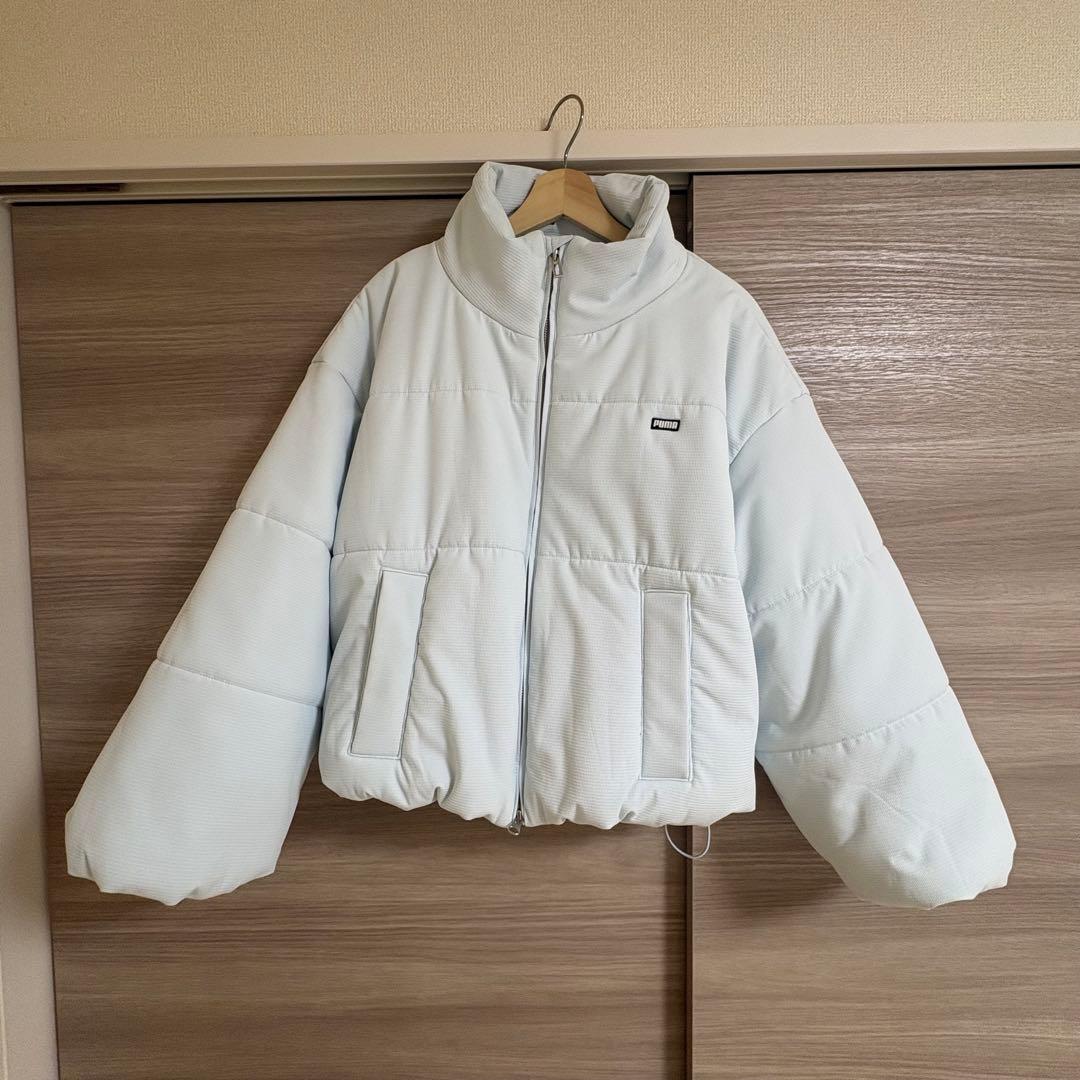 【SNIDEL×PUMA】中綿ショートブルゾン LBLU 水色