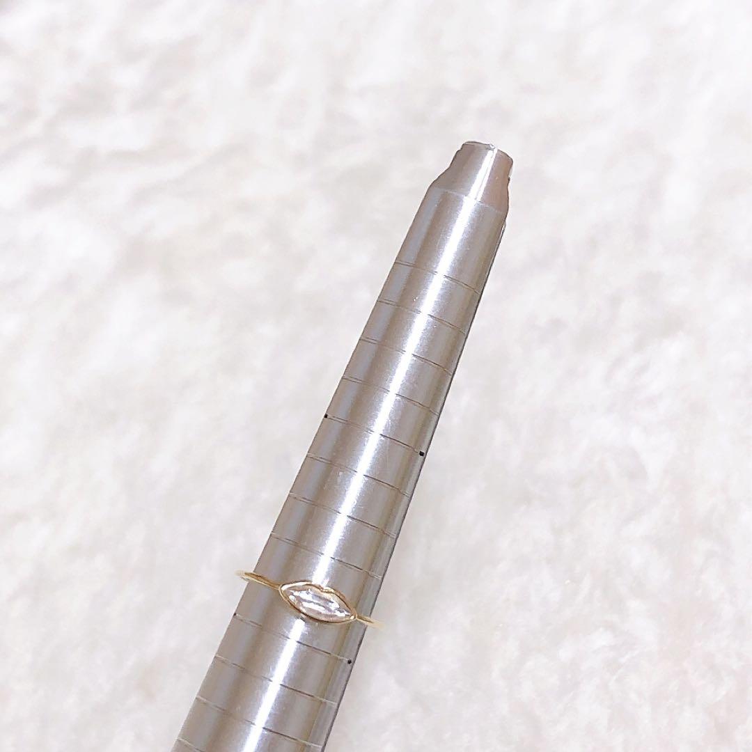 K10 リップモチーフリング　イエローゴールド　9号