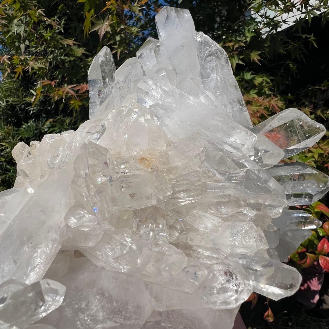 ✳️極煌美クラスター‼️極上に輝く美水晶✨レインボー 水晶クラスター 天然石 原石