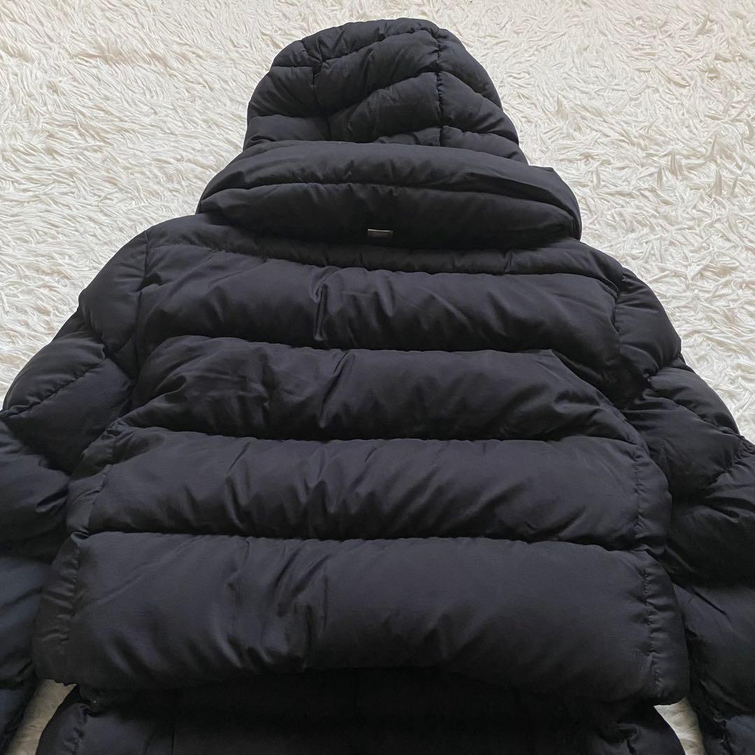 極美品■ヘルノ　レイヤード　ダウンコート　ジャケット　ブラック　フード付　40