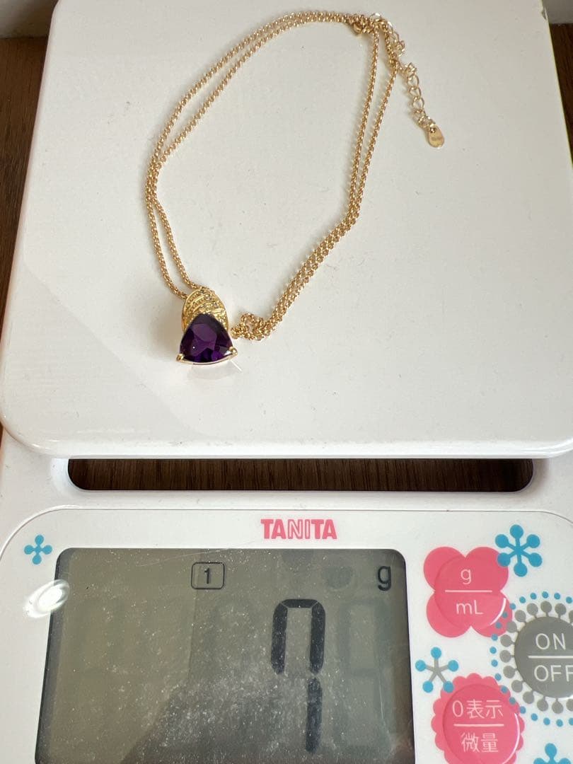 銀座三越　K18 アメジスト　ダイヤ　リング　ネックレスセット