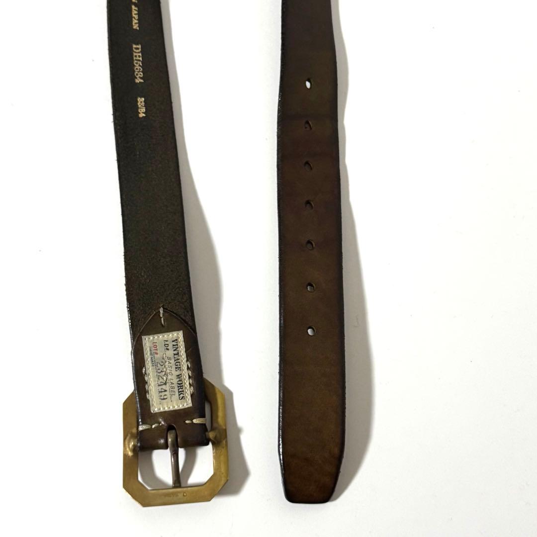 Vintage Works ヴィンテージワークス レザーベルト 茶色
