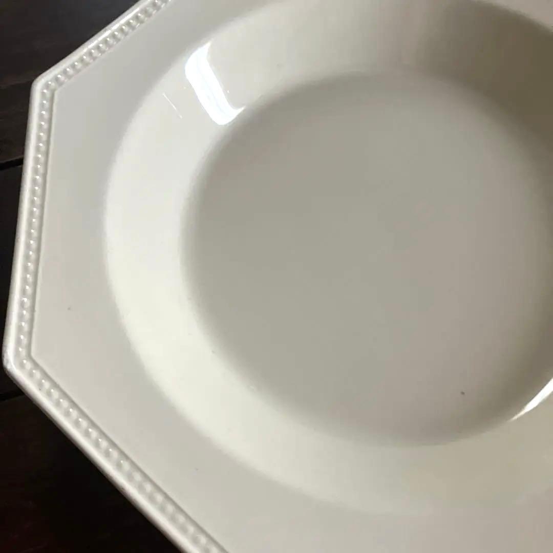 フランスアンティーク　クレイユエモントロー オクトゴナル プレート　美品　深皿