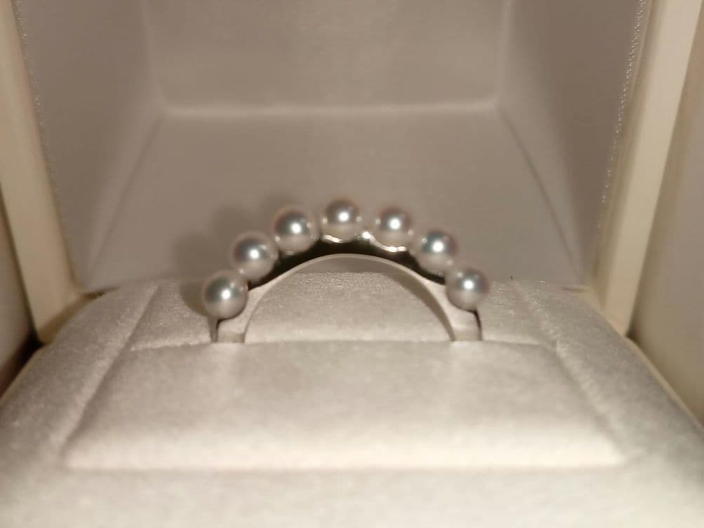 MIKIMOTO ミキモト アコヤ真珠 ベビーパール リング K18WG 11号