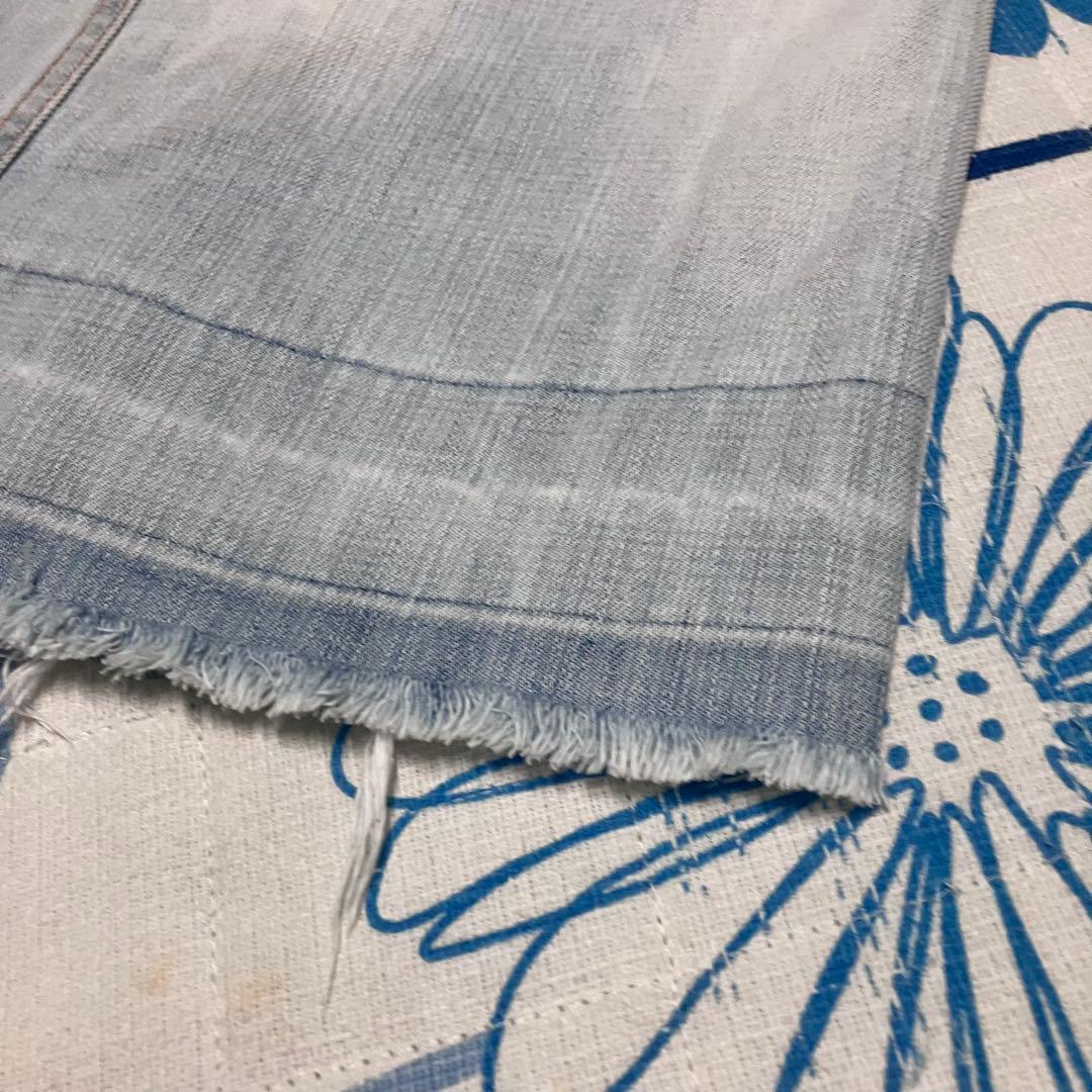 【希少】D&G ドルガバ　メタルロゴ　ダメージ ウォッシュ加工　デニムスカート