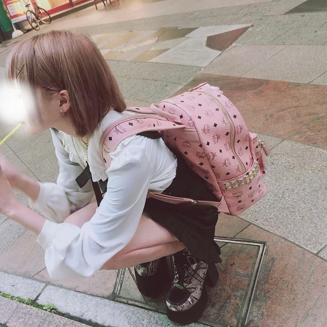 MCM ピンクロゴリュック Sサイズ