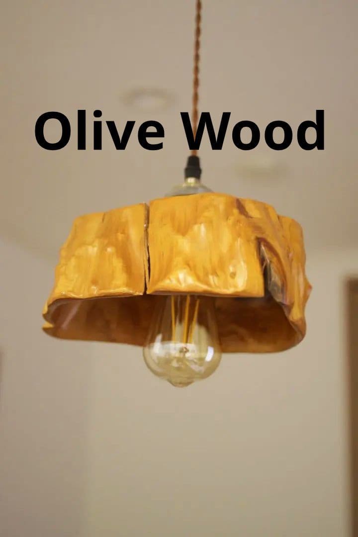 木製ペンダントライト 　オリーブウッド約26.5cm　ペンダントライト　天井照明