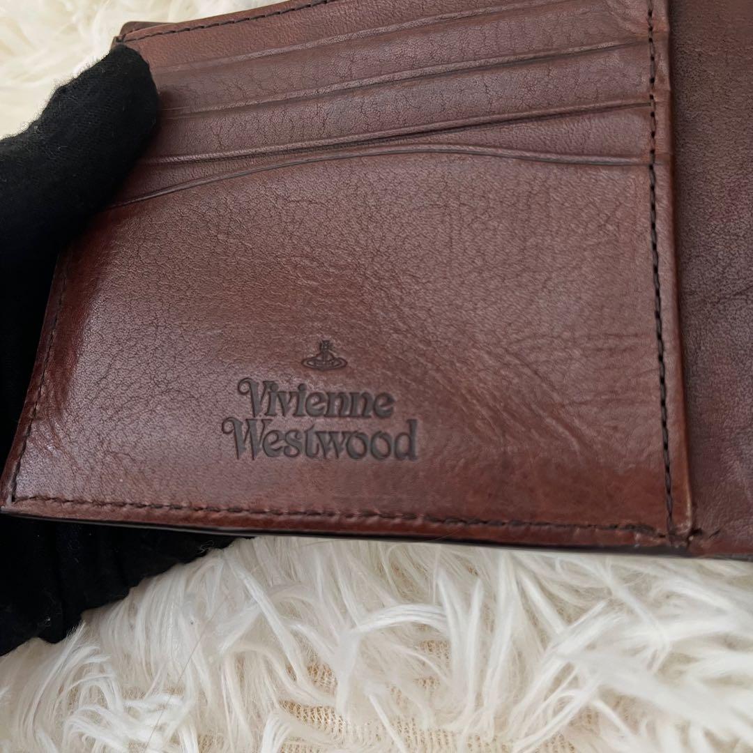 Vivienne Westwood 3Dオーブ 牛革 二つ折り財布 小銭入れ付き