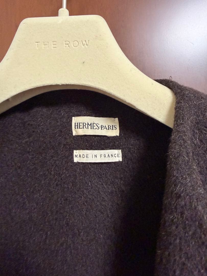 HERMES ダークブラウン ロングコート