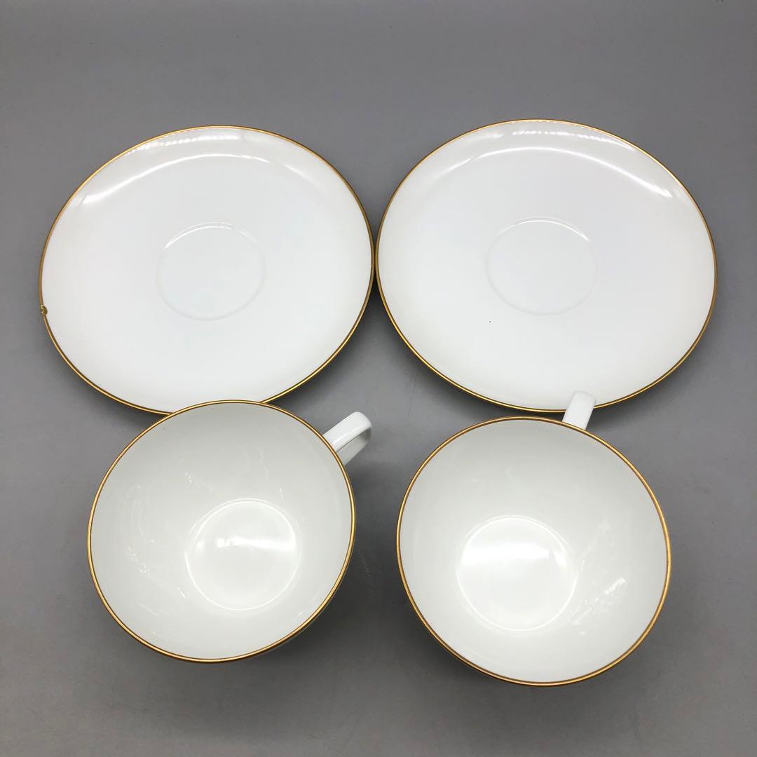 オークラ大倉陶園ゴールドラインイニシャルTカップソーサーボウル高台皿アンティーク