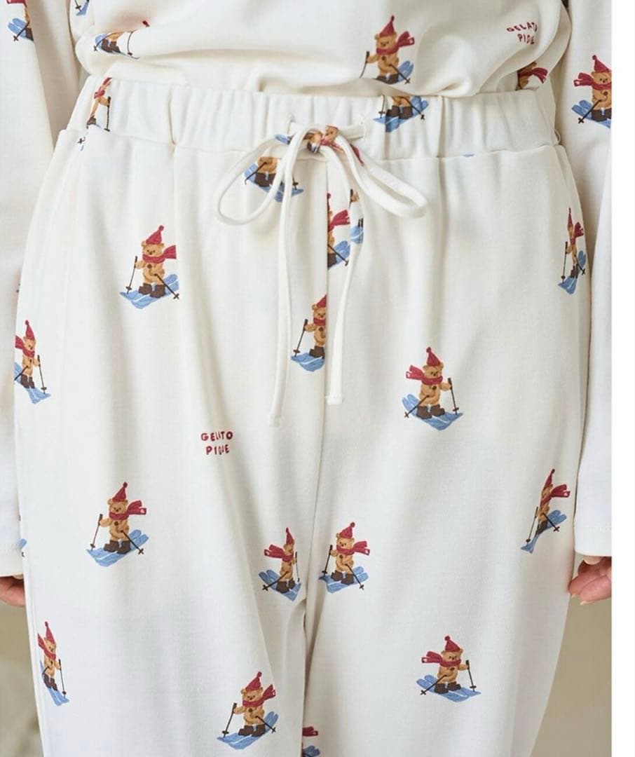gelato pique 【HOLIDAY】スキーベア柄ロングパンツ