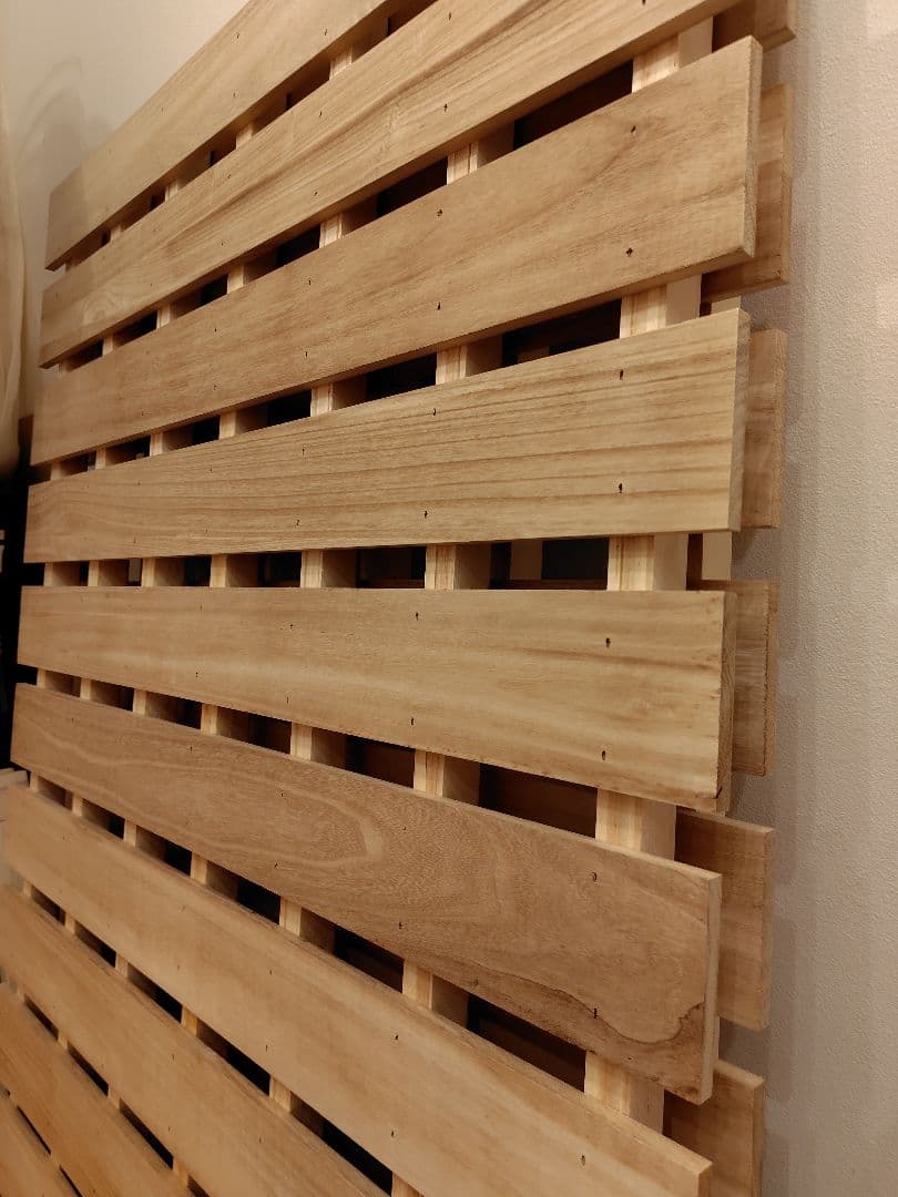 【11月引き取り限定・豊島区】アルダー材 ダブルサイズベッドフレーム（家具の里）