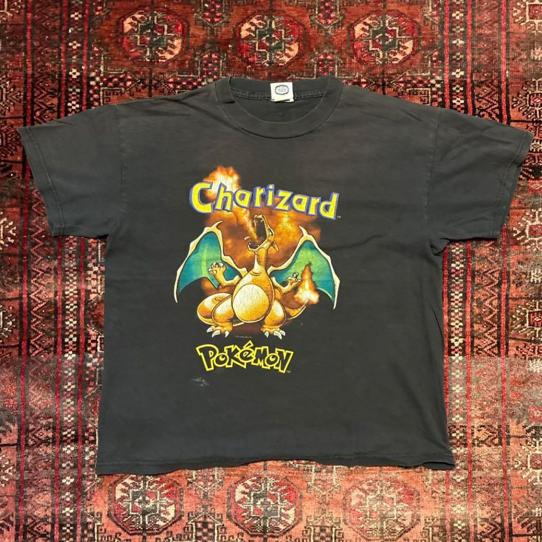 90S フェード Pokémon リザードン Nintendo Tシャツ XL