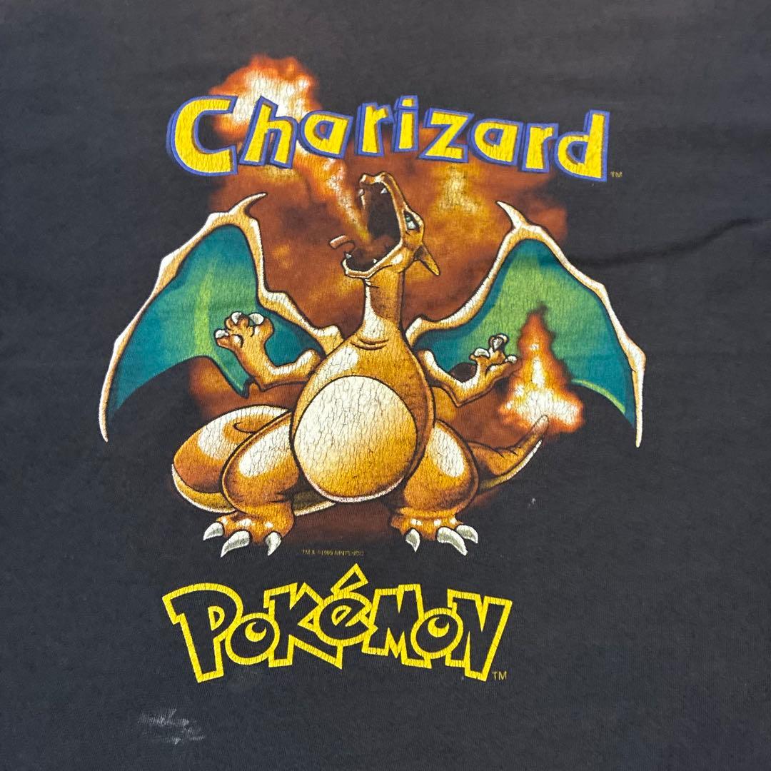 90S フェード Pokémon リザードン Nintendo Tシャツ XL