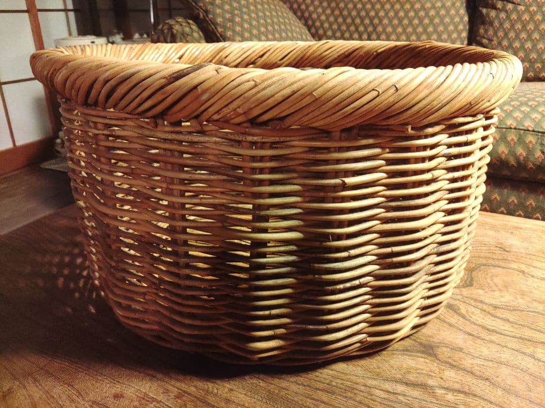 michiko様　籐 バスケット かご　ラタン　アンティーク　ヴィンテージ