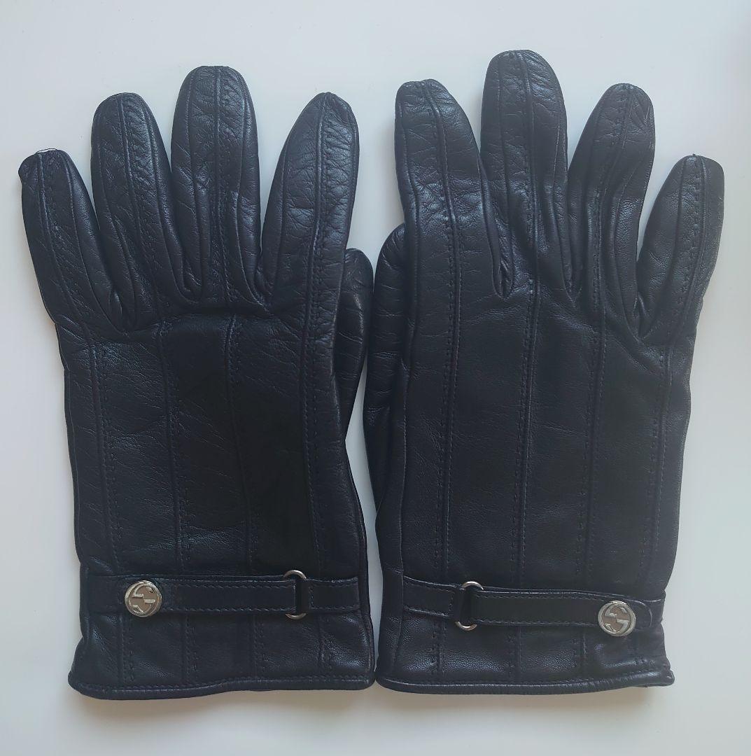【最終価格】GUCCI メンズ イタリア製 レザー手袋 サイズ9